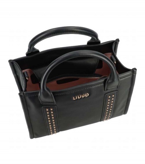 Bolso de hombro Liu Jo Ridhi en color negro con detalles dorados y correa ajustable.