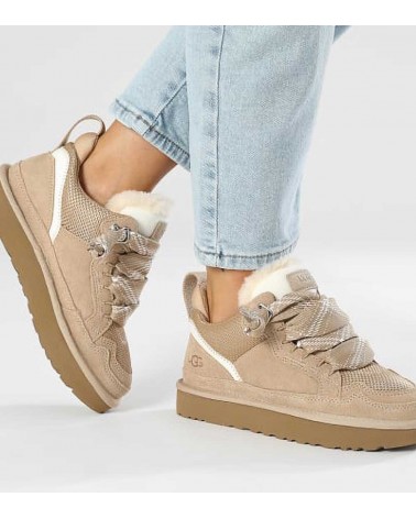 Deportivas UGG Lowmel Mujer en marrón con detalles en ante y materiales reciclados.