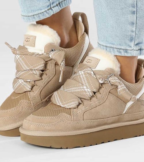 Deportivas UGG Lowmel Mujer en marrón con detalles en ante y materiales reciclados.