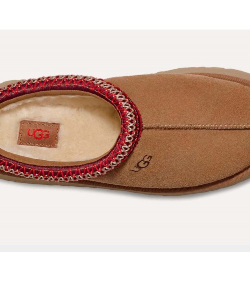 UGG Zueco Serraje Mujer Tazz Color Avellana Suela Plataforma