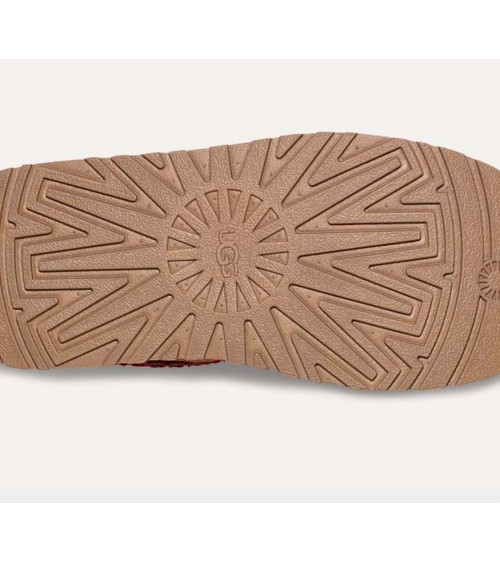 UGG Zueco Serraje Mujer Tazz Color Avellana Suela Plataforma