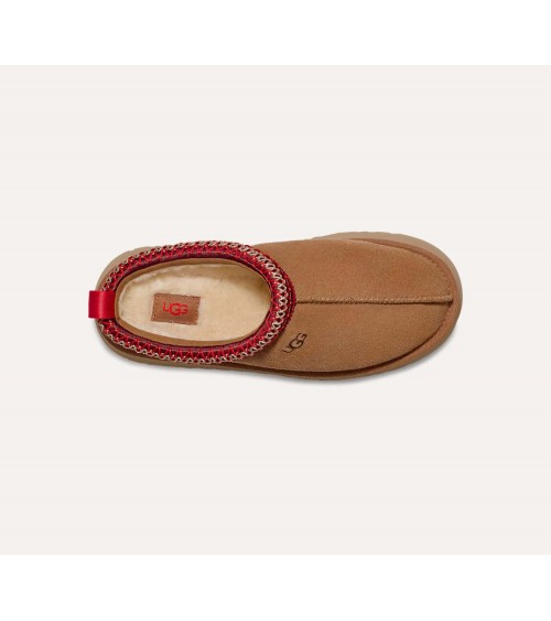 UGG Zueco Serraje Mujer Tazz Color Avellana Suela Plataforma