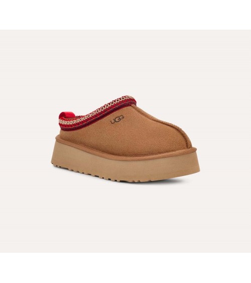 UGG Zueco Serraje Mujer Tazz Color Avellana Suela Plataforma