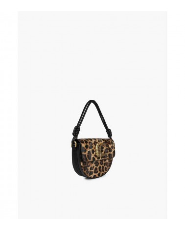 Bandolera media luna de estampado animal print con asa ajustable para mujer.