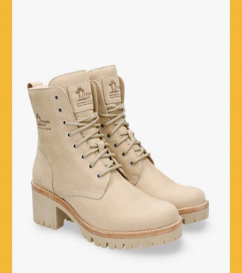 Panama Jack Mujer Padma Botas Piel Beige Forro Pelo