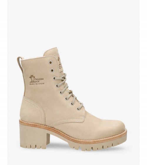 Panama Jack Mujer Padma Botas Piel Beige Forro Pelo