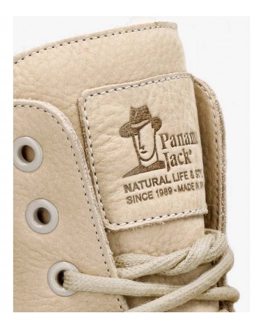 Lengueta Panama Jack Botas de Mujer en Beige - Piel Nobuck con Forro | Lázaro Zapaterías