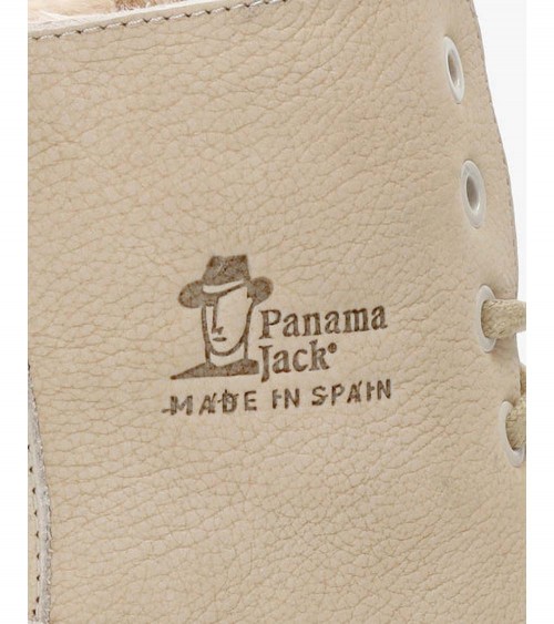 Panama Jack Mujer Padma Botas Piel Beige Forro Pelo