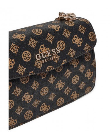 Diseño elegante con estampado de logo Guess en el bolso Evelune.