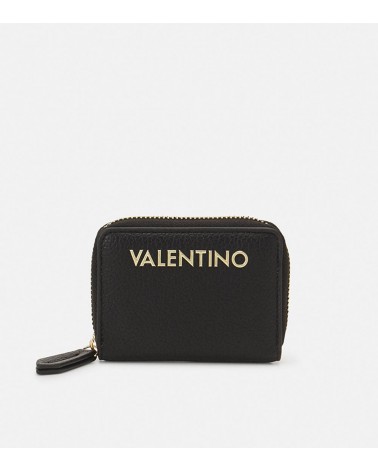 Vista frontal del monedero Valentino Bags VPS8A8139 en negro, ideal para mujeres.