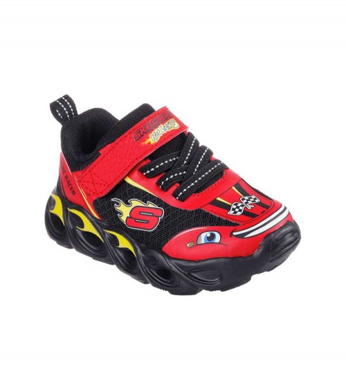 Diseño completo de las Skechers Hot Lights, inspirado en la velocidad y la diversión.