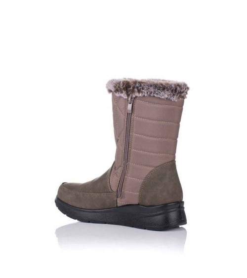 Mysoft  Botas con cuña - Confort System Mujer Taupe