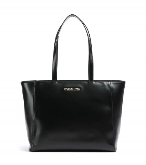 Valentino Bags, bolso mujer, bolso negro, bolso shopping, Lázaro Zapaterías, bolso resistente, elegancia y funcionalidad.