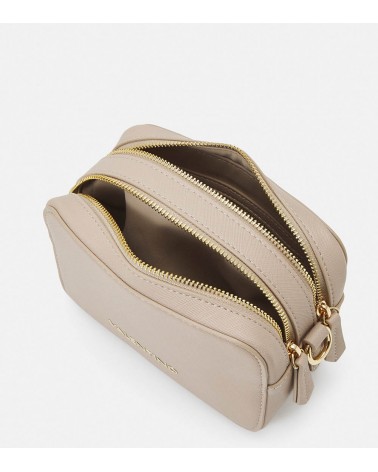 Interior con doble compartimento del bolso Valentino beige.