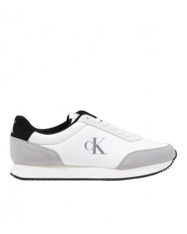 Zapatillas Calvin Klein Retro Runner Iconic para hombre en blanco y gris.